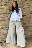 Arbi Gingham Palazzo Pant Mocha